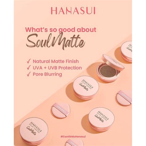 Jual Hanasui Serum Cushion Soulmatte 15 Gr Hasil Akhir Matte