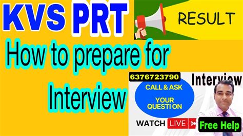 Kvs Prt Result Out How To Prepare For Kvs Prt Interview Kvs