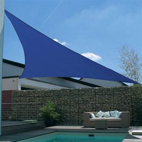 Quictent 20x20x20ft Blue Triangle Sun Shade Sail HDPE 98 UV Block