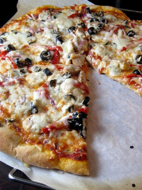 Pepperoni Mushroom And Black Olive Pizza A Hint Of Honey