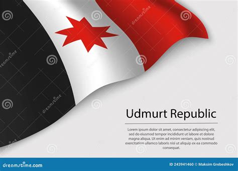 Wave Flag of Udmurt Republic is a Region of Russia Stock Illustration - Illustration of ...