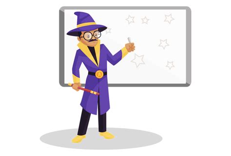 Premium Astrologer Drawing Stars On A Whiteboard Illustration Download