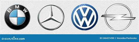 Logo Of Cars Brand Set Volkswagen Bmw Mercedes Audi Opel