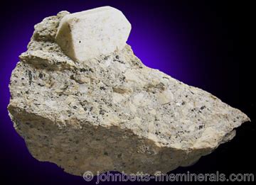 Sanidine Crystal in Granite Matrix - The Mineral and Gemstone Kingdom