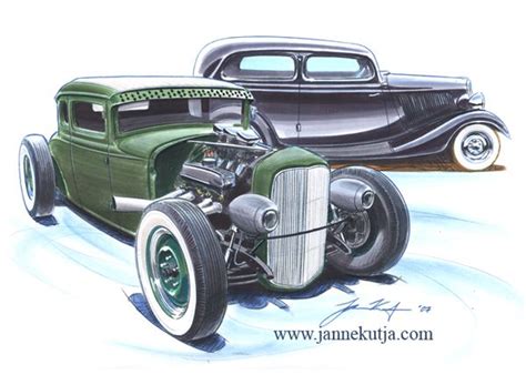 Janne's pictures of Hot Rod drawings | Cool car drawings, Hot rods, Car ...