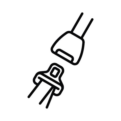 Premium Vector Seat Belt Car Icon Line Design Vector