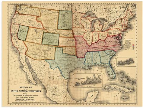 American Civil War States Map