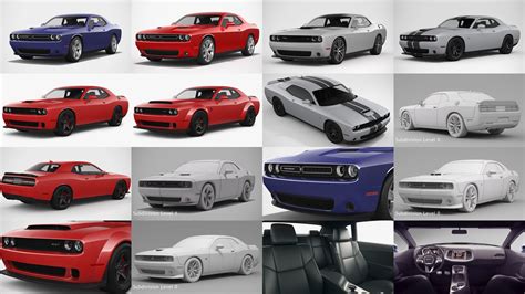 Dodge Challenger Collection | CGTrader