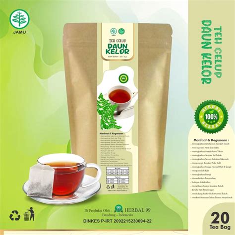 Jual Teh Celup Daun Kelor Organik Herbal 99 20 Tea Bag Shopee Indonesia