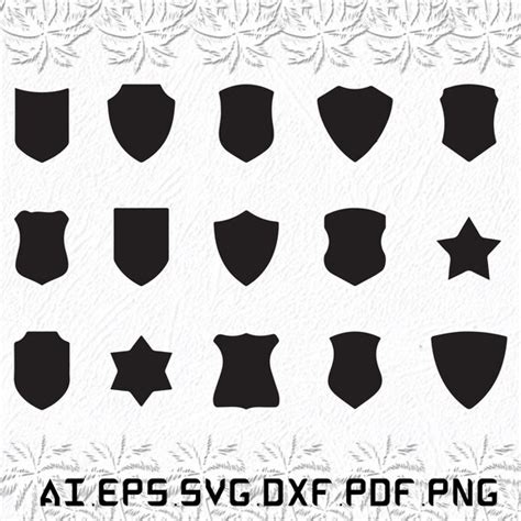 Police Badge Shape Svg Police Badge Shapes Svg Shape Svg Etsy Hong Kong