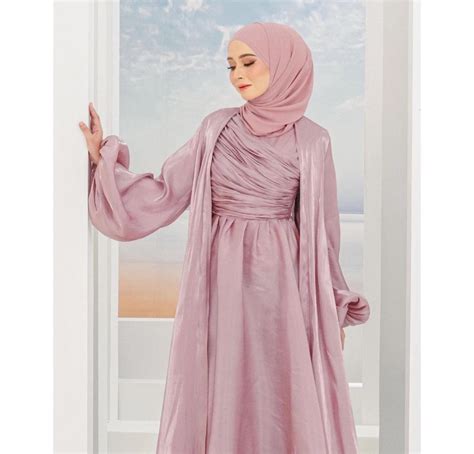 Atifa Abaya By Hijabistahub Dusty Pink Women S Fashion Dresses