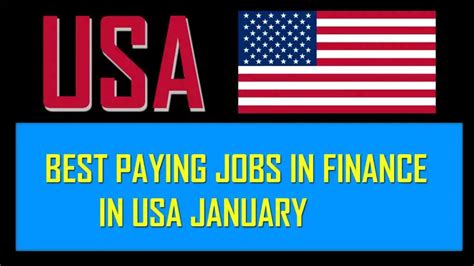 Best Paying Jobs In Finance In Usa 2024 Apply Online Getfastpk