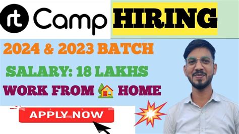 Rt Camp Work From Home Hiring For Batch Salary Lakh