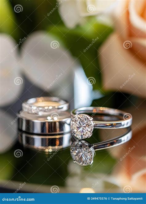 Sparkling Wedding Rings Love Commitment Promise Marriage Forever