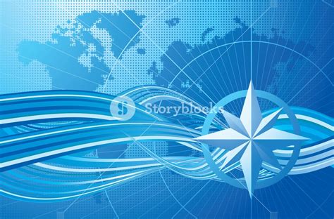 Free Download Blue Compass Vector Background Royalty Free Stock Image