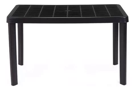 Mesa Rectangular Bali Para 4 Sillas 120x70 Negra MercadoLibre