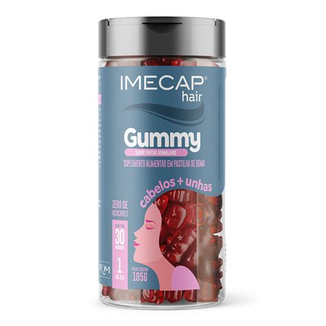 Imecap Hair Gummy 30 Gomas Suplemento Em Gomas Para Cabelos E Unhas