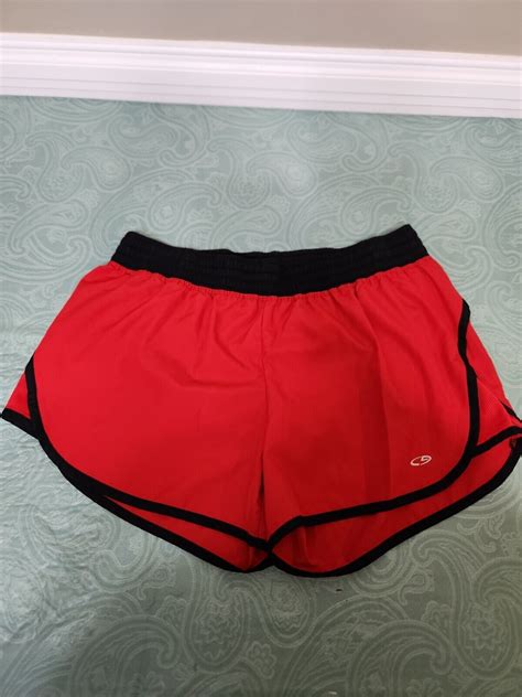 Champion Swim Running Shorts Duodry Mens Size Lg Red Black Liner Guc Ebay