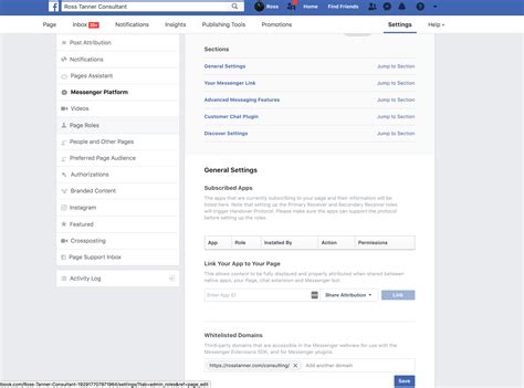 Facebook Link On Website With Icon At Collection Of