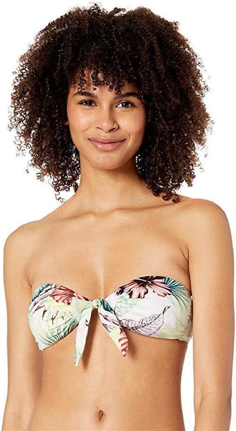 The Bikini Lab White Tropical Hipster Bandeau Bikini Top EBay