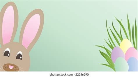 Easter Bunny Peeking Around Corner Pastel Stock Vector Royalty Free