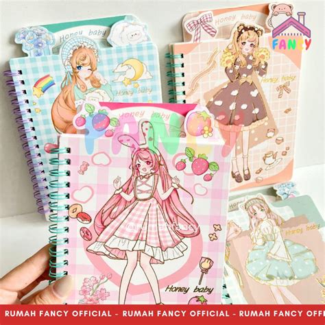 Jual Buku Diary Spiral Notes Spiral A Jqxq Motif Girl Anime Cute