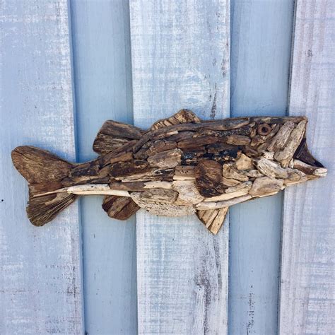 New Fish Added To My Shop Large Mouth Bass Driftwood Art Sculpture