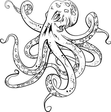 Basic Octopus coloring page - Download, Print or Color Online for Free