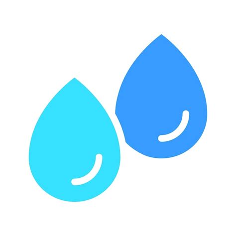 Dos gotas de agua de diferentes colores línea icono líquido humedad sed