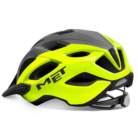 Kask rowerowy MET Crossover żółto szary Rowertour