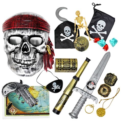 The Twiddlers 15 Pcs Pirate Costume Accessories Includes Pirate