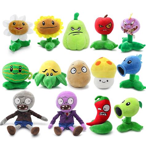 Amazon Maikerry 14pcs Plants And Zombies Plush Vs Toys Sets PVZ