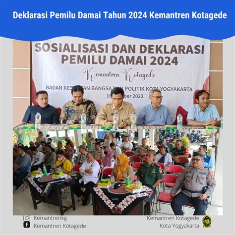 Deklarasi Pemilu Damai Tahun 2024 Kemantren Kotagede