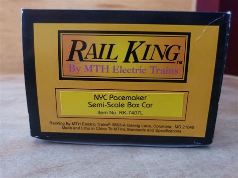 Mth Rail King O Scale New York Central Nyc Pacemaker Box Car Rk L