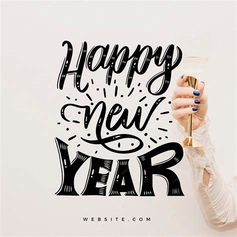 Vintage Happy New Year Banner Clip Art