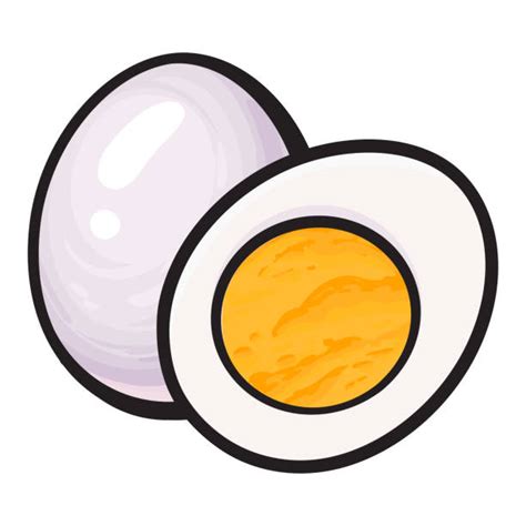 Hard Boiled Egg On White Illustrations Royalty Free Vector Graphics