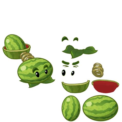 Melon-Pult textures - PvZ Heroes (Unused) by ErnestoAM on DeviantArt