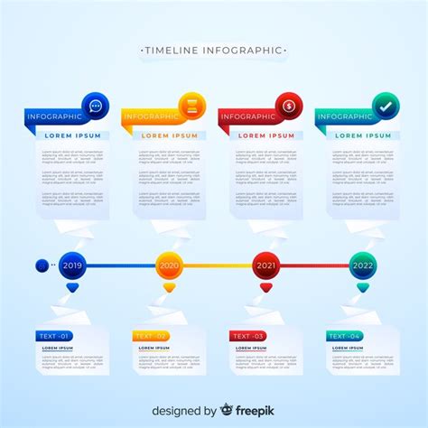 Free Vector Infographic Template With Timeline Concept