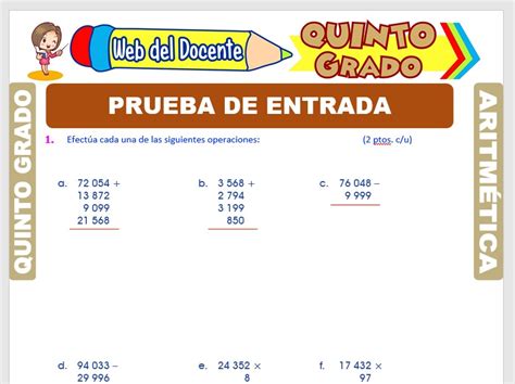 Problemas De Multiplicaci N Y Divisi N Para Quinto Grado De Primaria