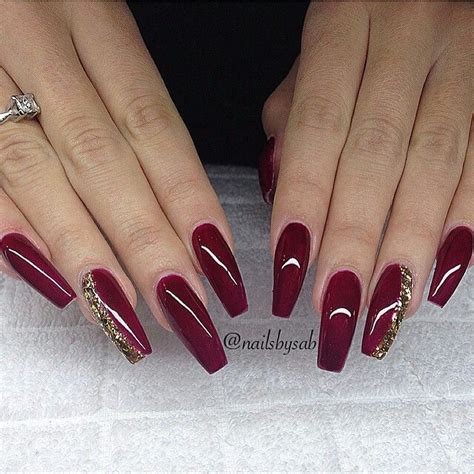 Pin By Lisa Erps On Nails Red Acrylic Nails Wine Nails Coffin Nails