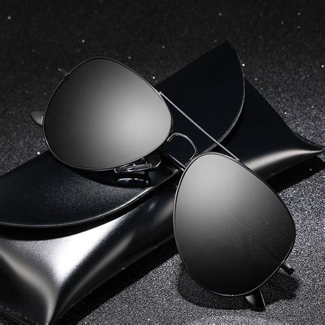 Clearance Aviator Polarised Uv Protection Sunglases Men Black