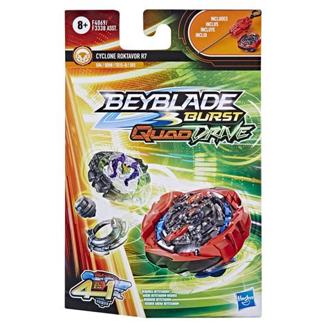 Pião De Batalha Beyblade Burst Quad Drive Cyclone Roktavor R7