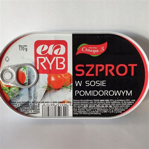 Szprot W Sosie Pomidorowym Era RYB 170g 9100071795 Oficjalne