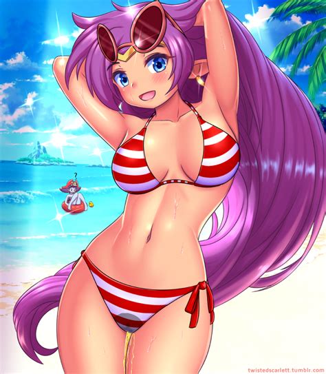 Rule 34 2girls Arms Up Beach Big Breasts Bikini Blue Eyes Blue Sky Character In Background