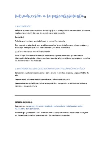 Tema Introduccion A La Psicofisiologia Pdf