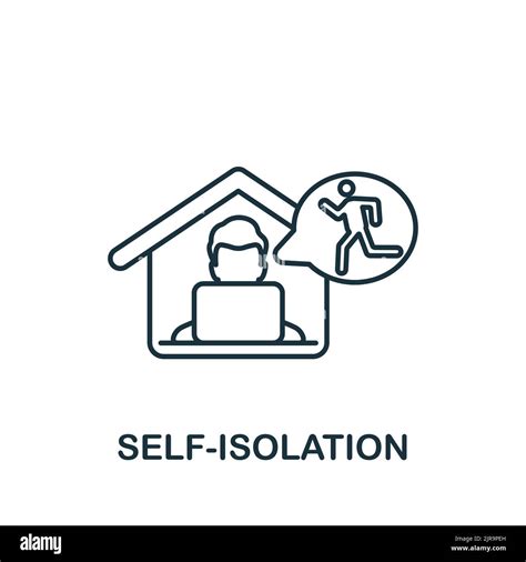 Self Isolation Icon Line Simple Quarantine Icon For Templates Web