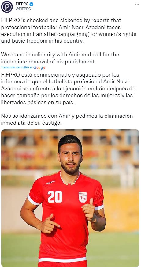 Fuerte Reclamo De La Comunidad Internacional Por La Condena A Muerte Del Futbolista Iraní Amir