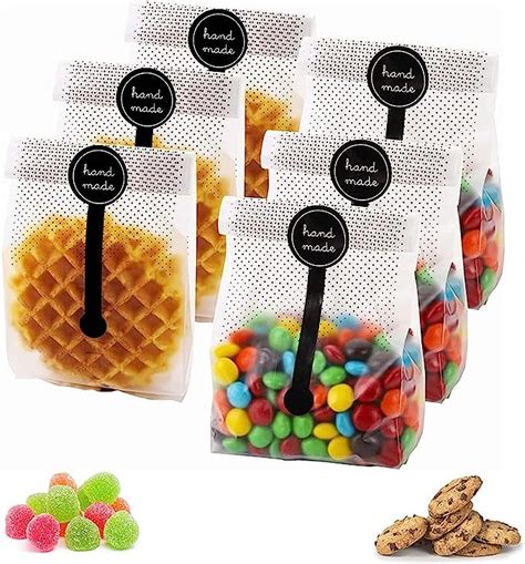 Bolsas de Galletas 100 pcs Bolsas de Plástico Translúcido Bolsas para