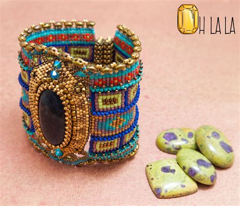 Intricately Beaded Statement Cuff Bracelet Beaded By Ohlalajewelry Seed