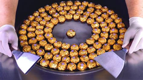 Asmr Massive Ferrero Rocher Ice Cream Rolls Oddly Satisfying Tingles Rough Fast Intense